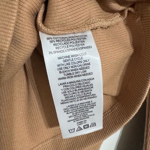 NWT Calvin Klein Jeans Women's One Shoulder Turtleneck Top Brown Size Small - Picture 4 of 6